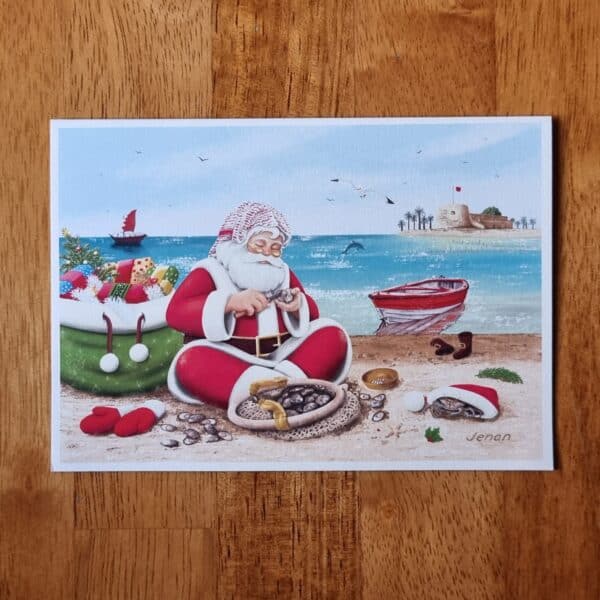Bahrain Christmas Card - Santa Looking for Bahraini Pearls - Image 2