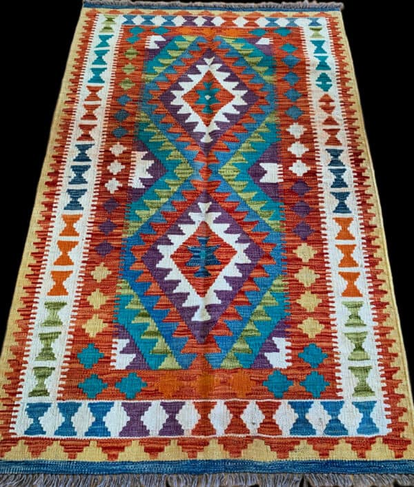 Kilim Rug handmade in Afghanistan Tribal area rug