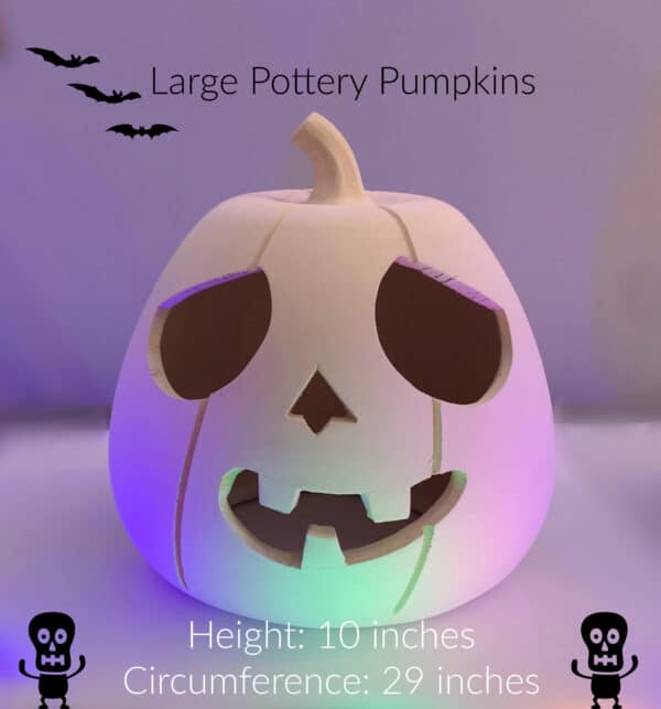 pottery pumpkin lantern unique halloween decoration