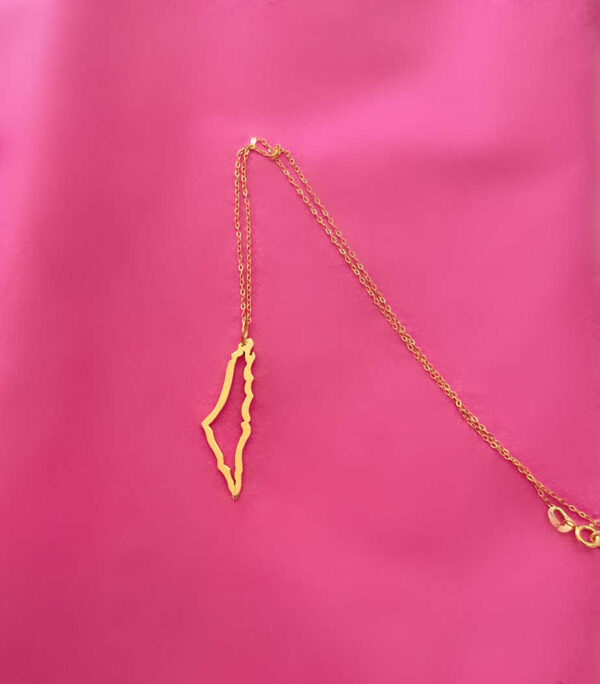 Gold UAE map necklace, elegant jewelry piece, perfect for UAE nationals and tourists.