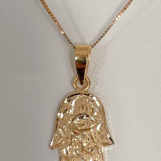 Gold hand of Fatima Chain or necklace