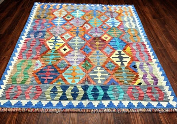 handmade rug using the traditional kilim