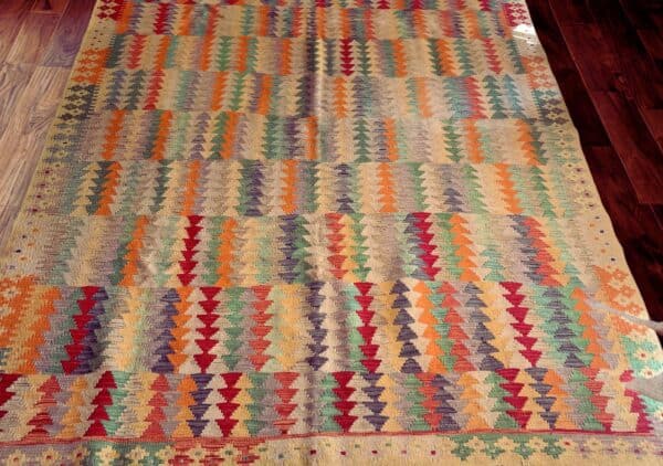 handmade rug using the traditional kilim