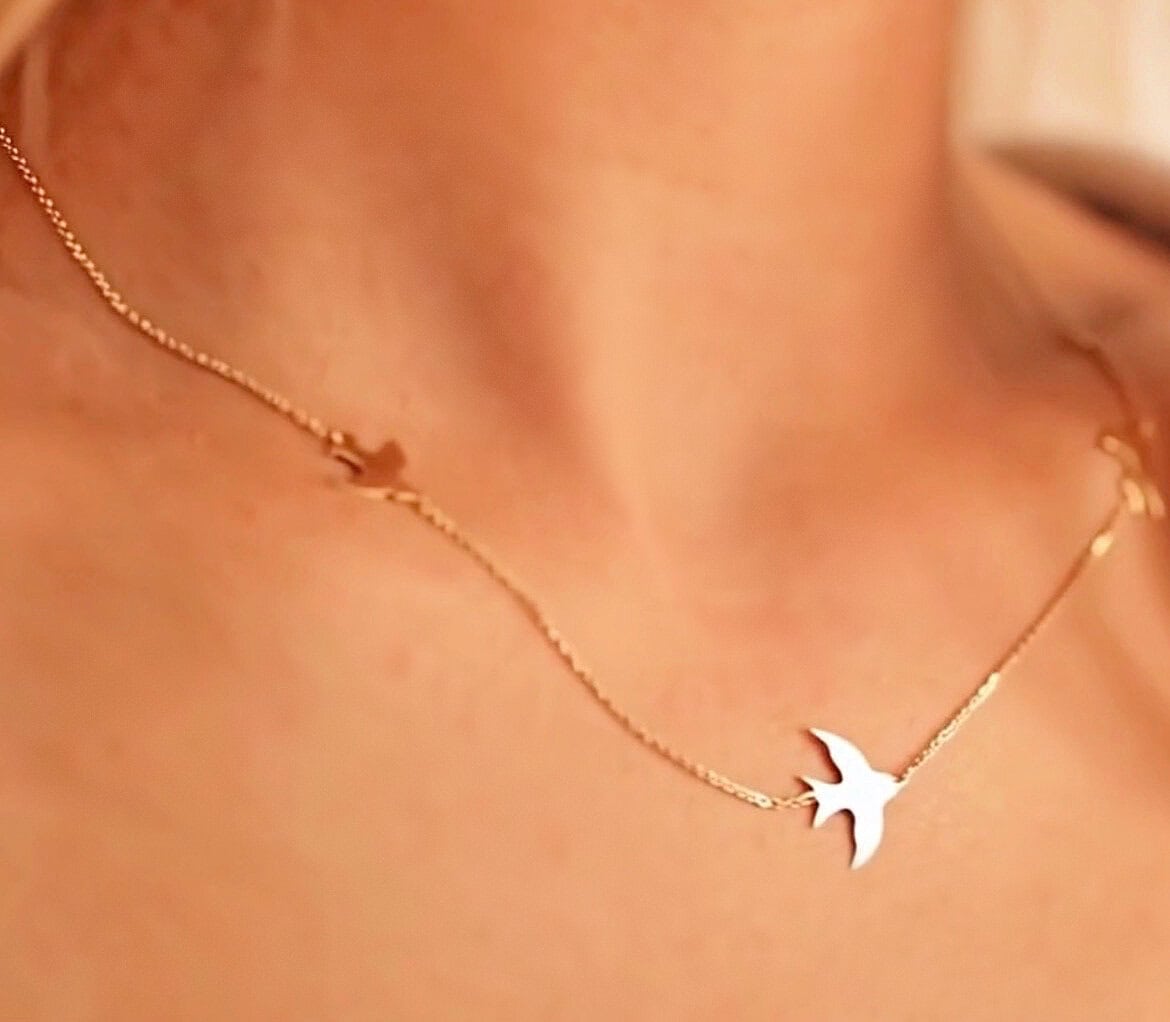 Gold Swallow Necklace
