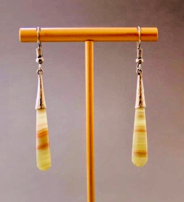 Natural Jade Drop Earrings