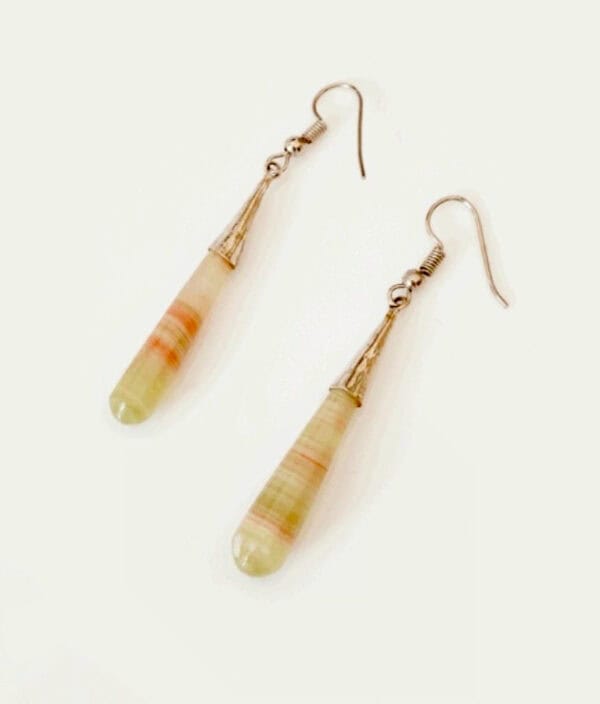 Natural Jade Drop Earrings