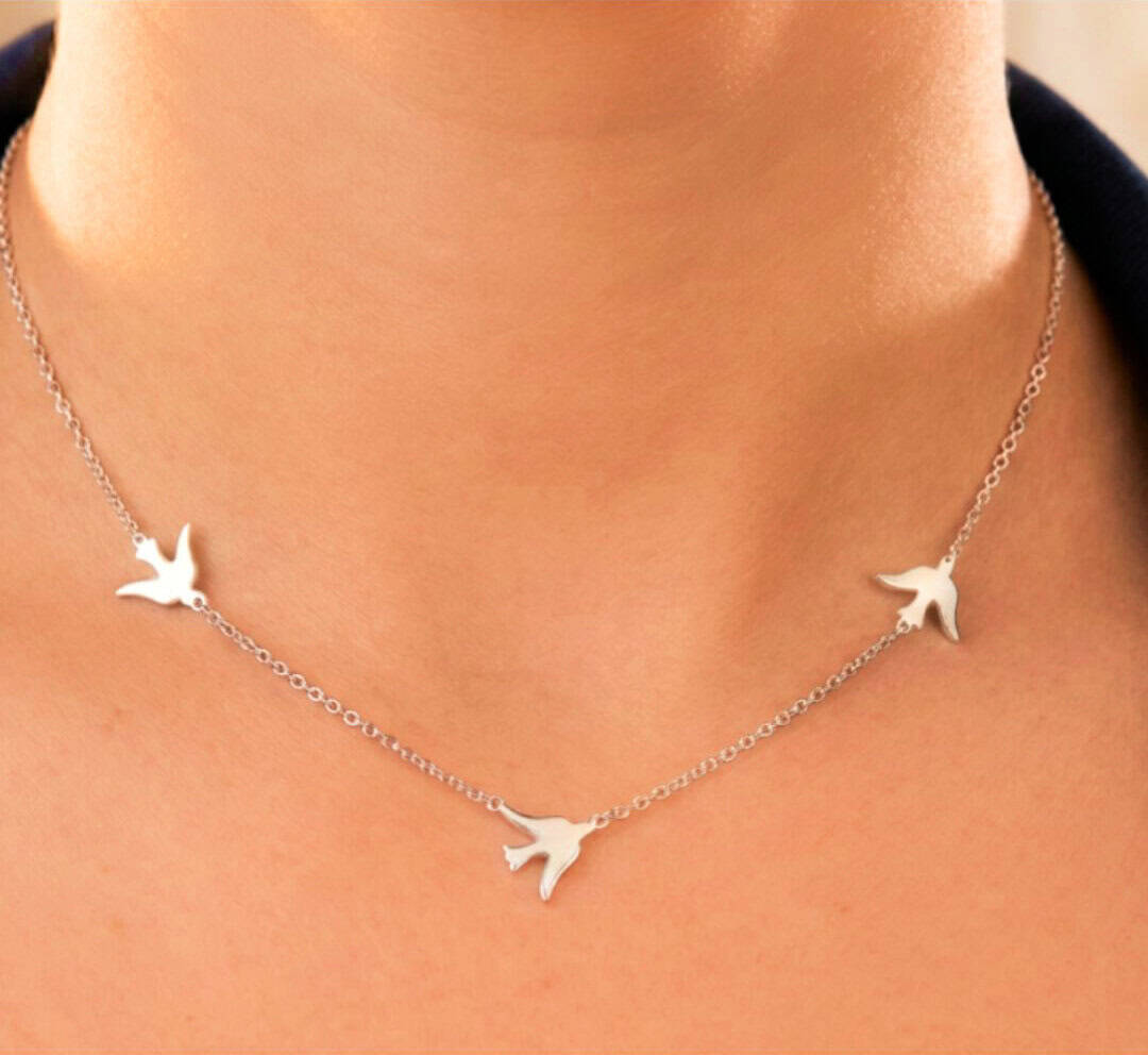 Silver Swallow Necklace