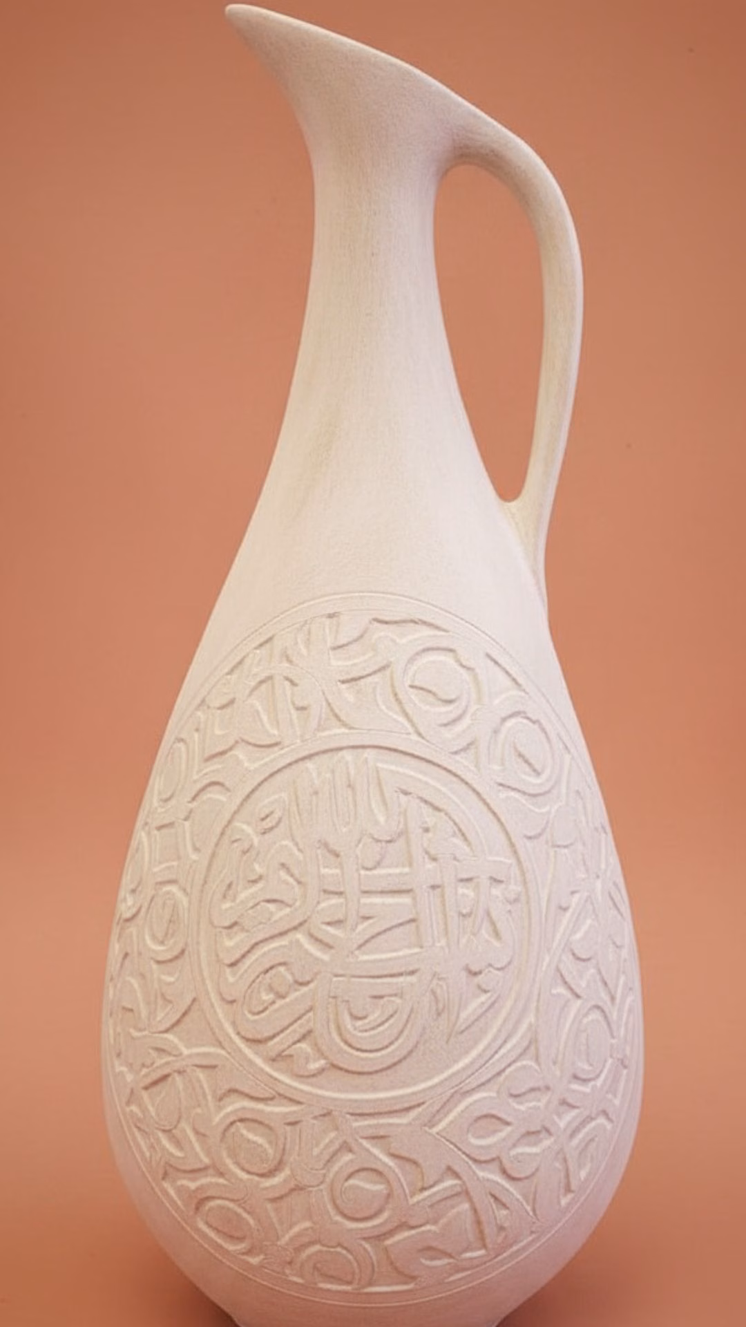 Bahrain Pottery Water Jug with Arabic Calligraphy
