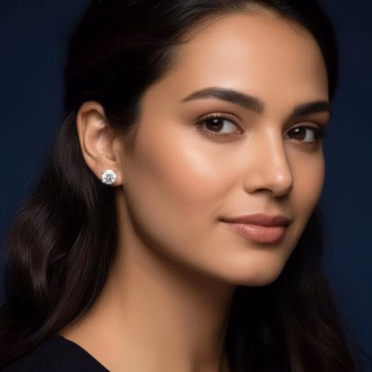 Lab Diamond Solitaire Earrings