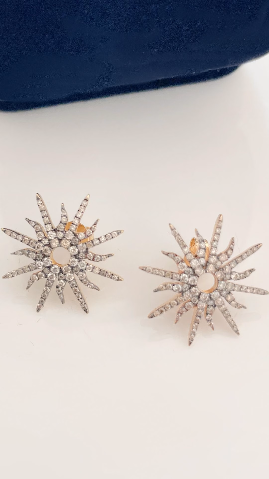 Diamond & Gold Star Earrings