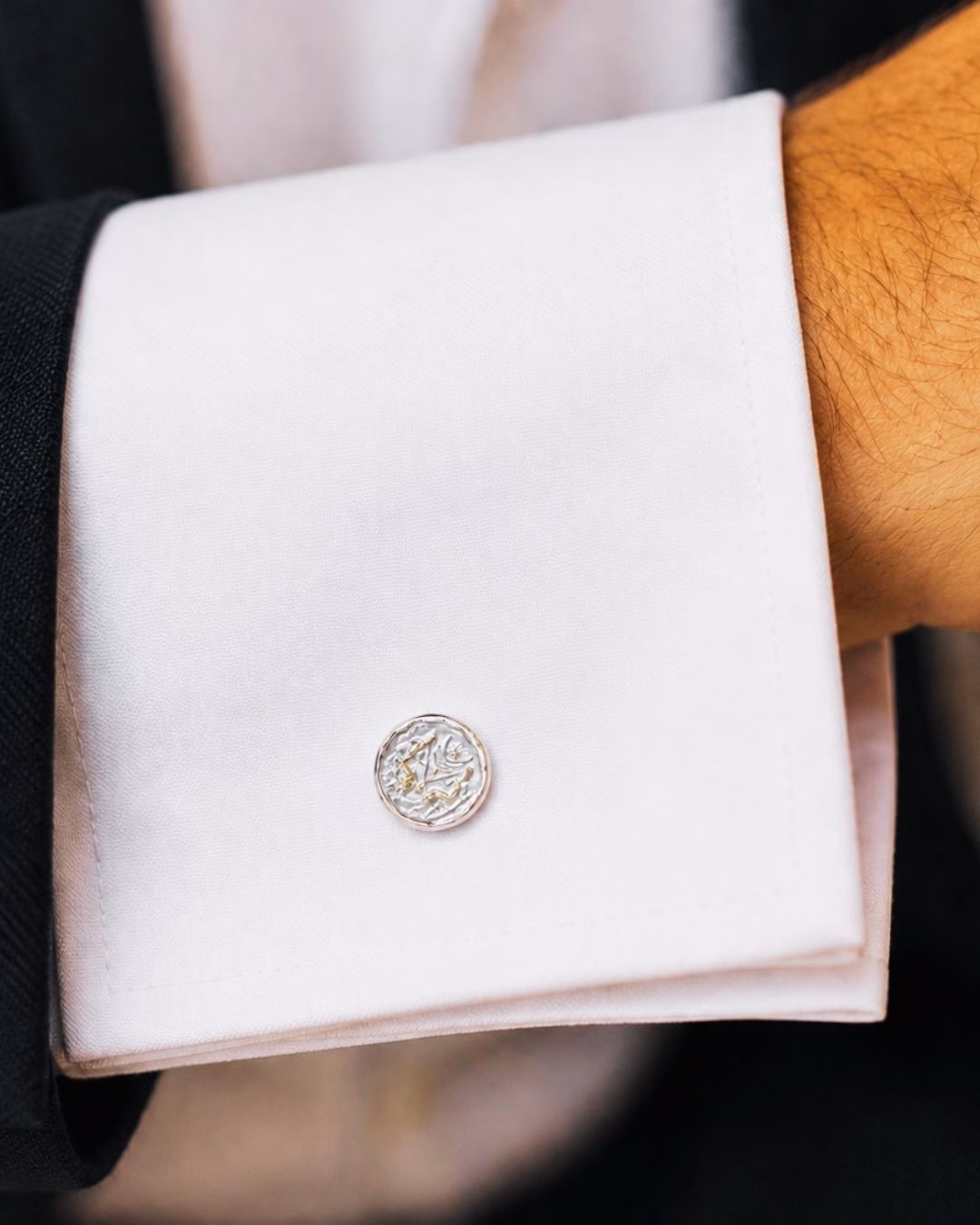 Silver Dilmun Seal Cufflinks from Bahrain