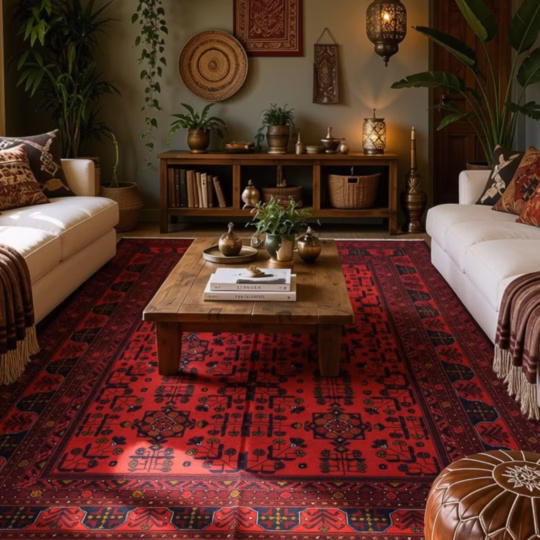 Hand knotted Khal Mohammad Rug from Afghanistan