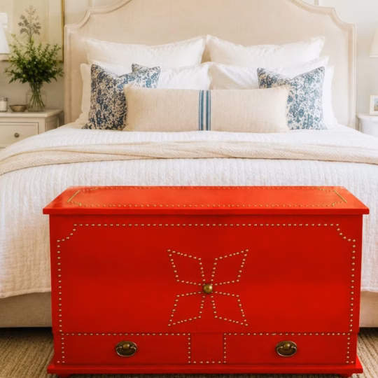 Large Blanket Boxes, with brass studs.